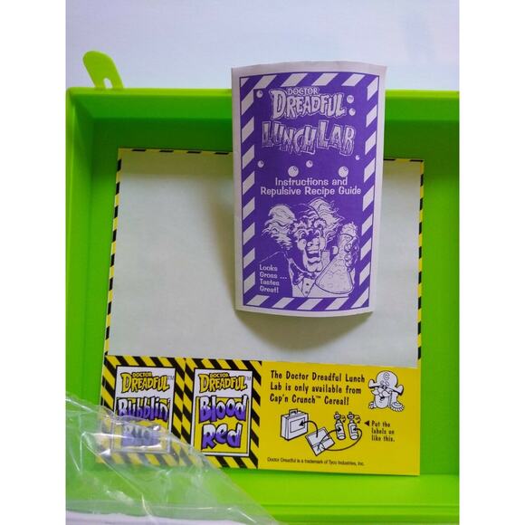 Doctor Dreadful LunchLab Lunch Box Mad Scientist Potions Cap'n Crunch Tyco Promo - Picture 7 of 11